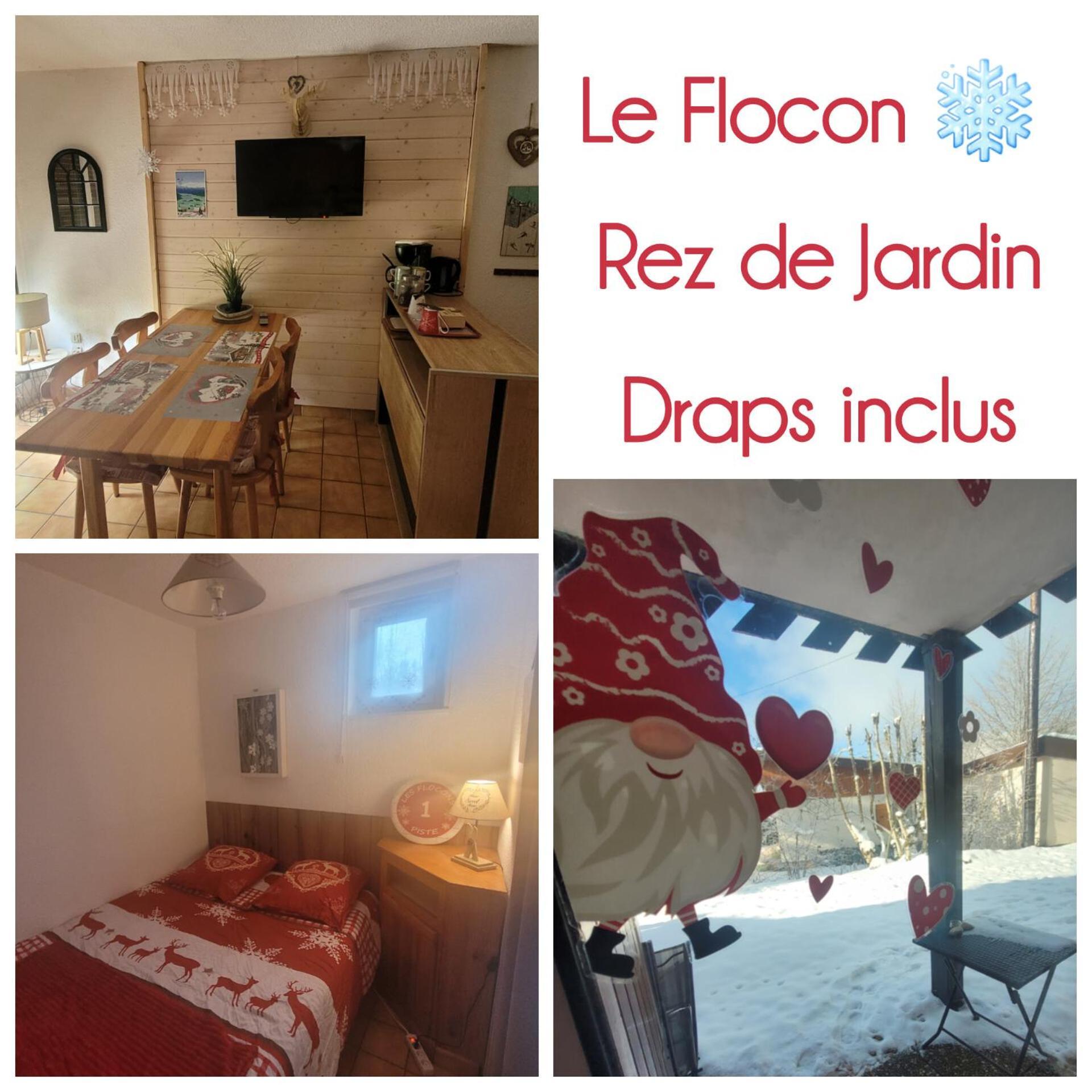Le Flocon, Joli Petit Cocon 4 Pers En Rez De Jardin Draps Inclus Les Rousses